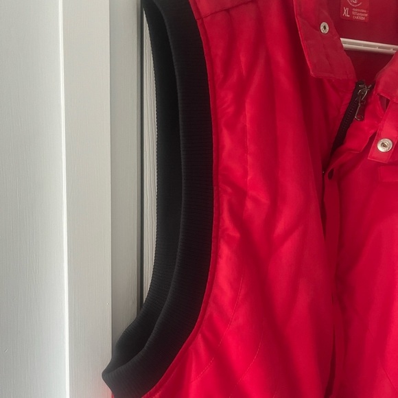 Men Red XL Zippered Vest XL Sleeveless - Picture 5 of 7